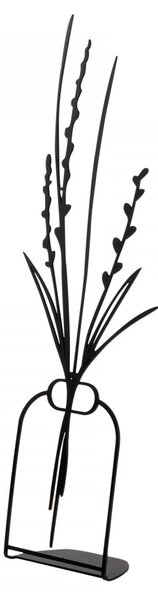 Hanah Home Kovová dekorace Flowerpot III 44 cm černá