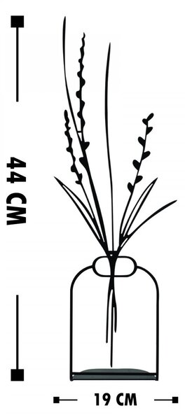 Hanah Home Kovová dekorace Flowerpot III 44 cm černá