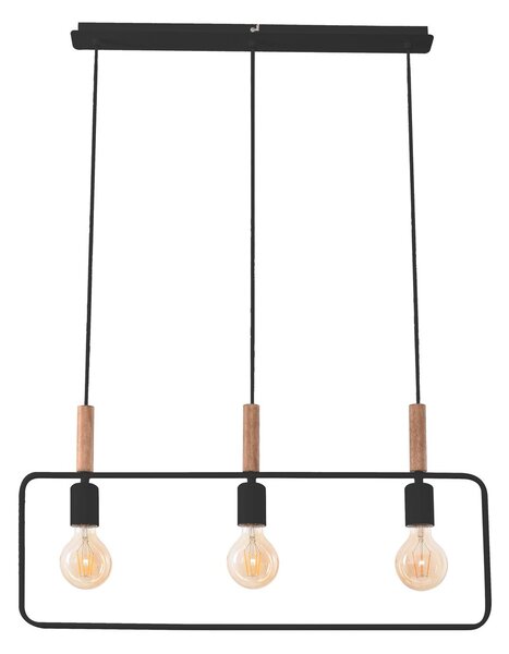 CLX Závěsné světlo ve skandinávském stylu nad jídelní stůl MODENA , 3xE27, 60W, černé 33-73525