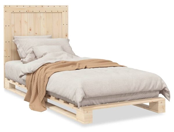 Rám postele s čelem 90 x 200 cm masivní borové dřevo 3281532
