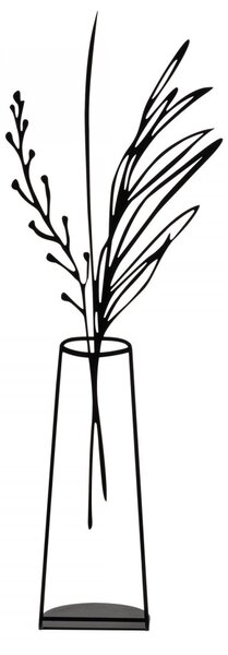 Hanah Home Kovová dekorace Flowerpot V 50 cm černá