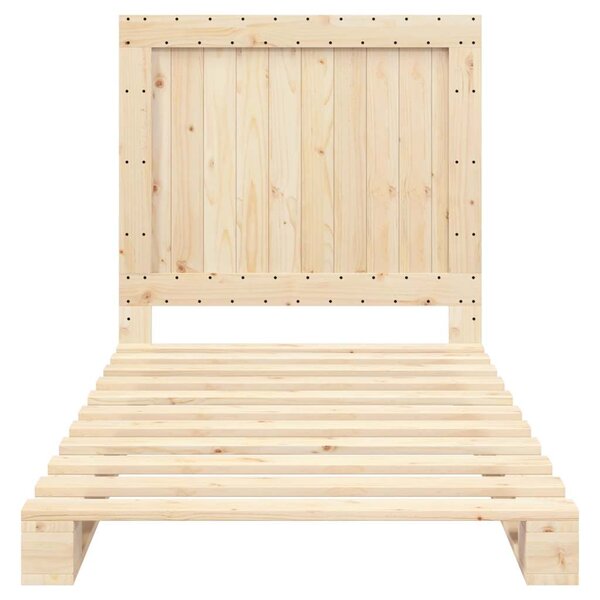 Rám postele s čelem 100 x 200 cm masivní borové dřevo 3281533