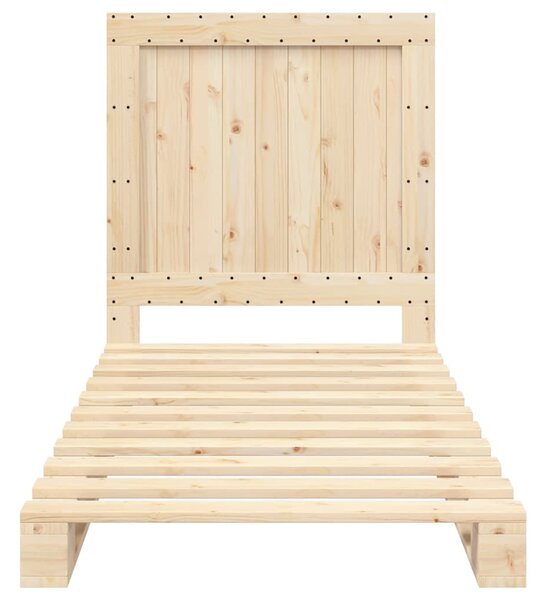 Rám postele s čelem 90 x 200 cm masivní borové dřevo 3281532