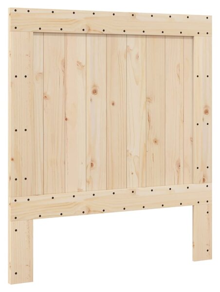 Rám postele s čelem šedý 90 x 200 cm masivní borové dřevo 3281544