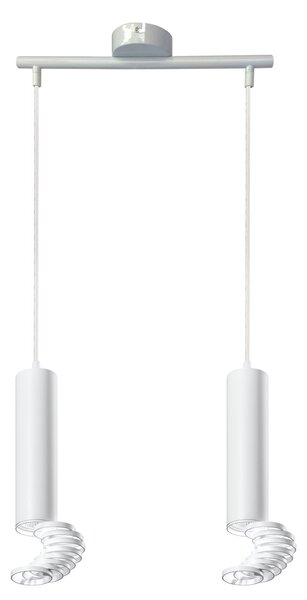 CLX Závěsné designové osvětlení nad jídelní stůl EMILIA-ROMAGNA, 2xGU10, 50W, 30x6cm, bílé 32-78636