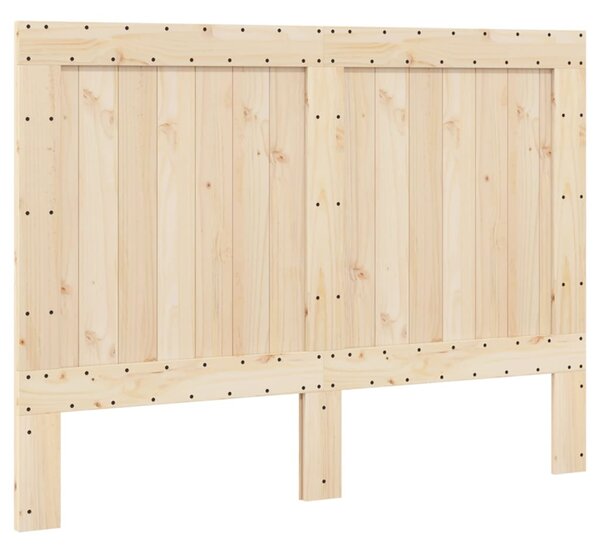 Rám postele s čelem bílý 140 x 200 cm masivní borové dřevo 3281540
