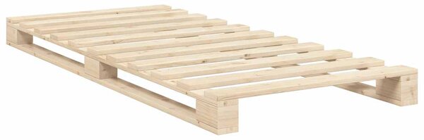 Rám postele s čelem 90 x 200 cm masivní borové dřevo 3281568