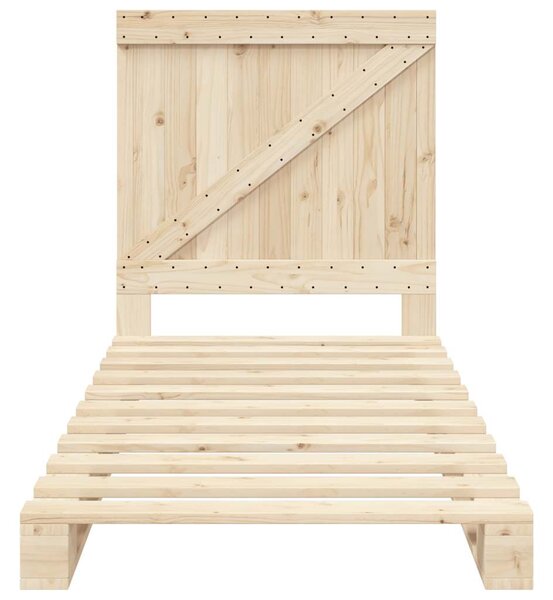 Rám postele s čelem 90 x 200 cm masivní borové dřevo 3281550