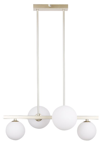 CLX Závěsné osvětlení v rustikálním stylu nad jídelní stůl VIGEVANO, 4xG9, 28W, mosazné 34-73426