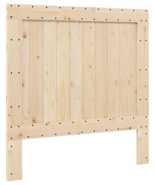 Rám postele s čelem šedý 100 x 200 cm masivní borové dřevo 3281545