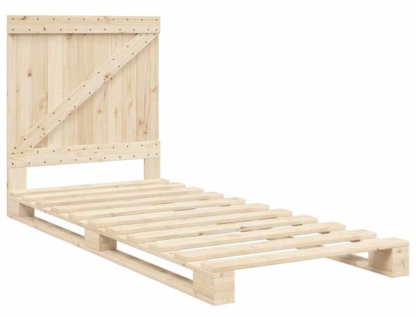 Rám postele s čelem 90 x 200 cm masivní borové dřevo 3281550
