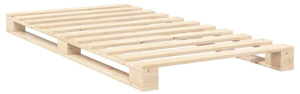 Rám postele s čelem 100 x 200 cm masivní borové dřevo 3281551