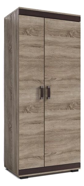 Šatní skříň P1, 80cm,canyon /lišta wenge (č.1/černé)