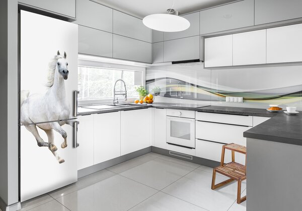 Samolepící nálepka na ledničku Bílý kůň FridgeStick-70x190-f-99028092