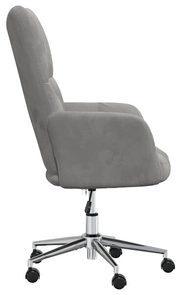 Relaxační křeslo světle šedé samet 328161