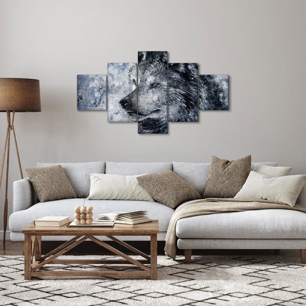 Obraz - Kreslený vlk (125x70 cm)