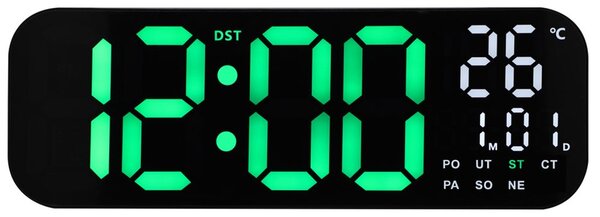 JVD DH9016.1 - Digitální stále svítící hodiny s datumem a dnem v týdnu v češtině