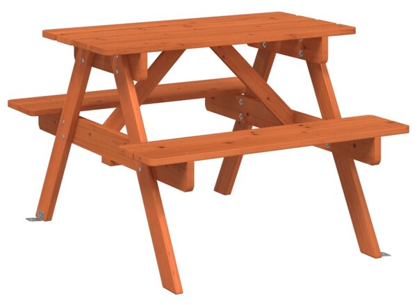 Piknikový stůl pro 4 děti se slunečníkem masivní jedle 3281616