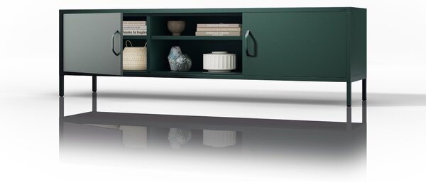 TV stolek XL ROSARIA 1700 x 400 x 500, lahvově zelený