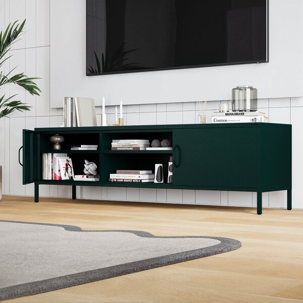 TV stolek XL ROSARIA 1700 x 400 x 500, lahvově zelený