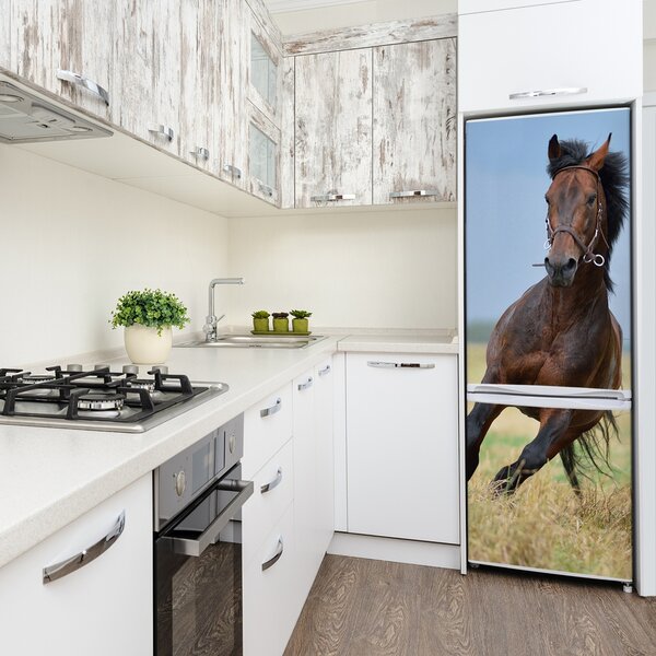 Foto tapeta na ledničku Kůň na poli FridgeStick-70x190-f-99827163