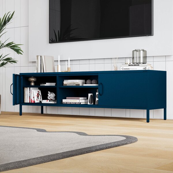 TV stolek XL ROSARIA 1700 x 400 x 500, tmavě modry
