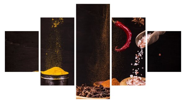 Obraz - Koření v pohybu (125x70 cm)