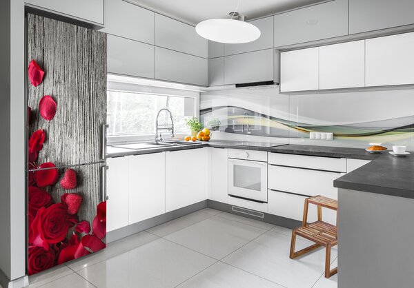 Nálepka na ledničku Červené růže FridgeStick-70x190-f-99989329