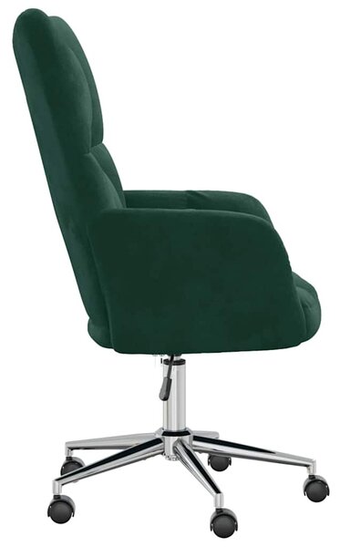 Relaxační křeslo tmavě zelené samet 328163