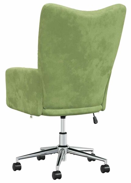 Relaxační křeslo světle zelené samet 328164