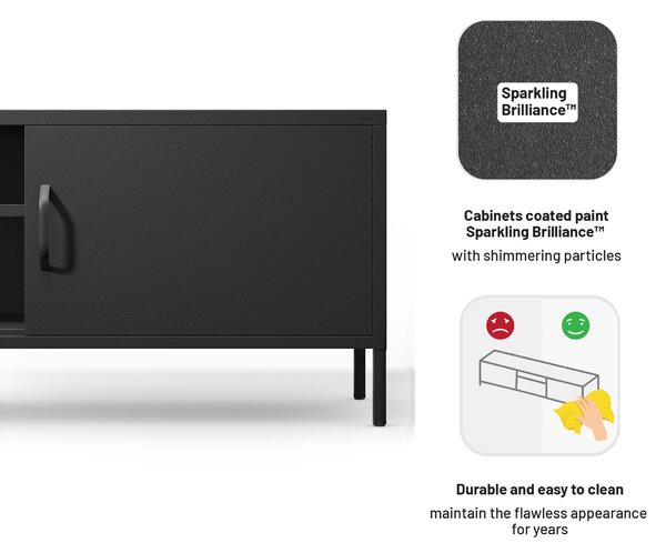 TV stolek XL ROSARIA 1700 x 400 x 500, černý