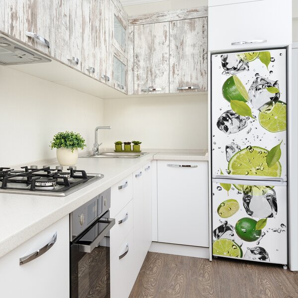 Nálepka na ledničku fototapeta Limetka a voda FridgeStick-70x190-f-52519207