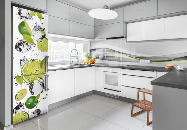 Nálepka na ledničku fototapeta Limetka a voda FridgeStick-70x190-f-52519207
