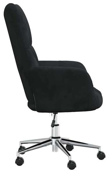 Relaxační křeslo černé samet 328167