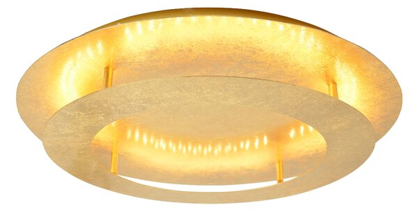 CLX Moderní stropní LED osvětlení GIOIA DEL COLLE, 24W, teplá bílá, 50cm, kulaté, zlaté 98-66190