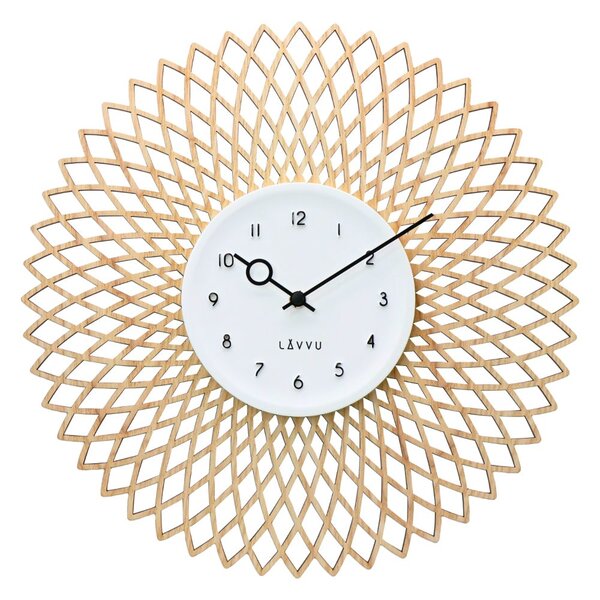 LAVVU LCS4100 - Dřevěné designové hodiny s plynulým chodem CHIC 38cm