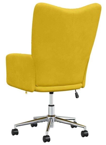Relaxační křeslo hořčicově žluté samet 328168