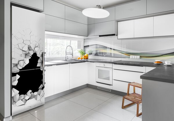 Nálepka fototapeta lednička Díra ve zdi FridgeStick-70x190-f-53922873