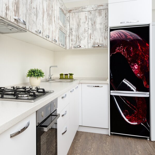 Nálepka na ledničku fototapeta Červené víno FridgeStick-70x190-f-54930015