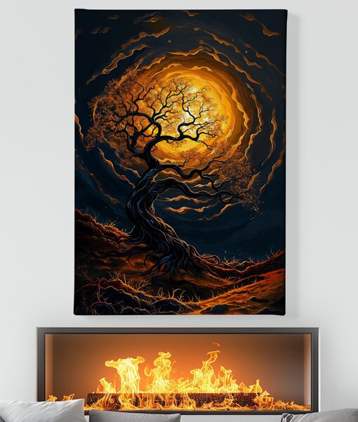 Obraz na plátně - Strom života Světelná brána FeelHappy.cz Velikost obrazu: 30 x 40 cm