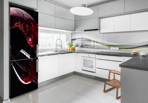 Nálepka na ledničku fototapeta Červené víno FridgeStick-70x190-f-54930015