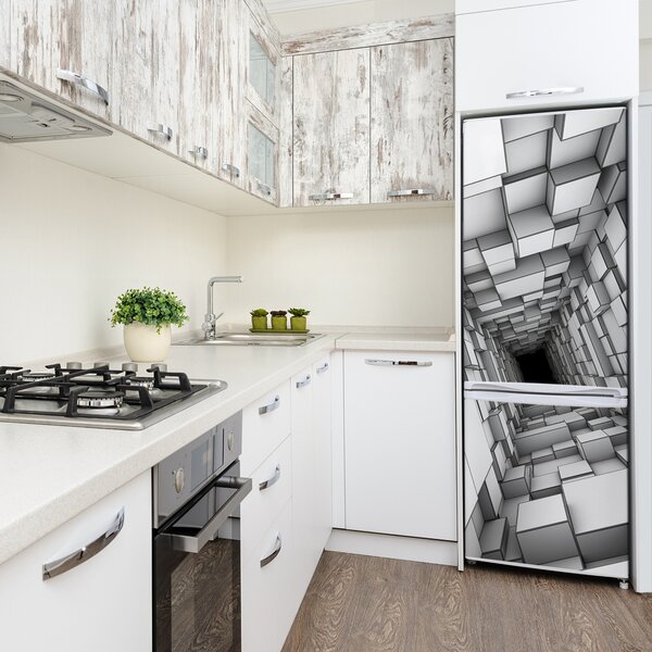 Foto tapeta na ledničku Tunel z krychlí FridgeStick-70x190-f-55216784