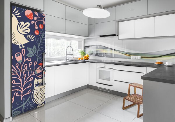 Nálepka fototapeta lednička Kohout slepice sova FridgeStick-70x190-f-55286668