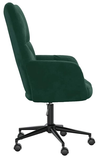 Relaxační křeslo tmavě zelené samet 328174