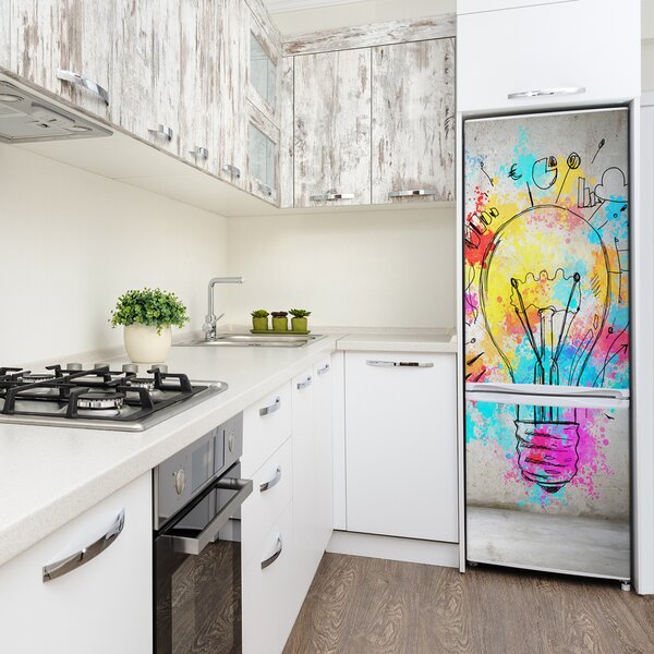 Nálepka fototapeta lednička Barevná žárovka FridgeStick-70x190-f-55156179