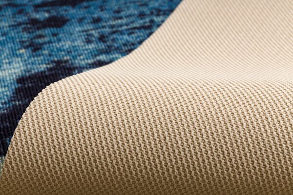 Associated Weavers Běhoun pogumovaný DIGITAL - SQUARES Geometrický Moderní modrý béžový Šíře: 65 cm