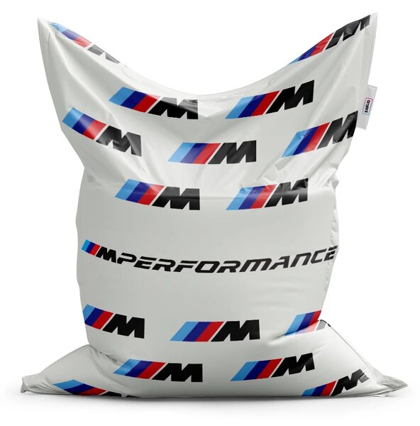 Sablio Sedací vak Classic MPERFORMANCE bílý vzor - 150x100 cm