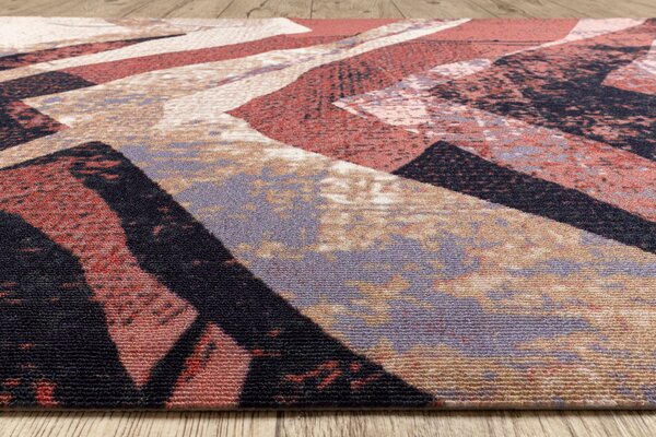 Associated Weavers Běhoun pogumovaný DIGITAL - WEAVES Moderní béžový růžový Šíře: 65 cm
