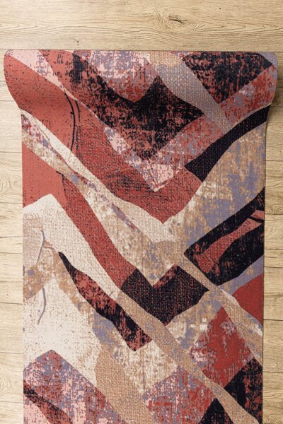 Associated Weavers Běhoun pogumovaný DIGITAL - WEAVES Moderní béžový růžový Šíře: 65 cm