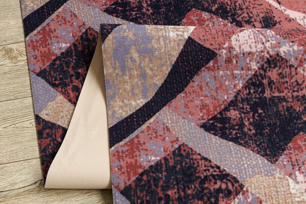 Associated Weavers Běhoun pogumovaný DIGITAL - WEAVES Moderní béžový růžový Šíře: 65 cm